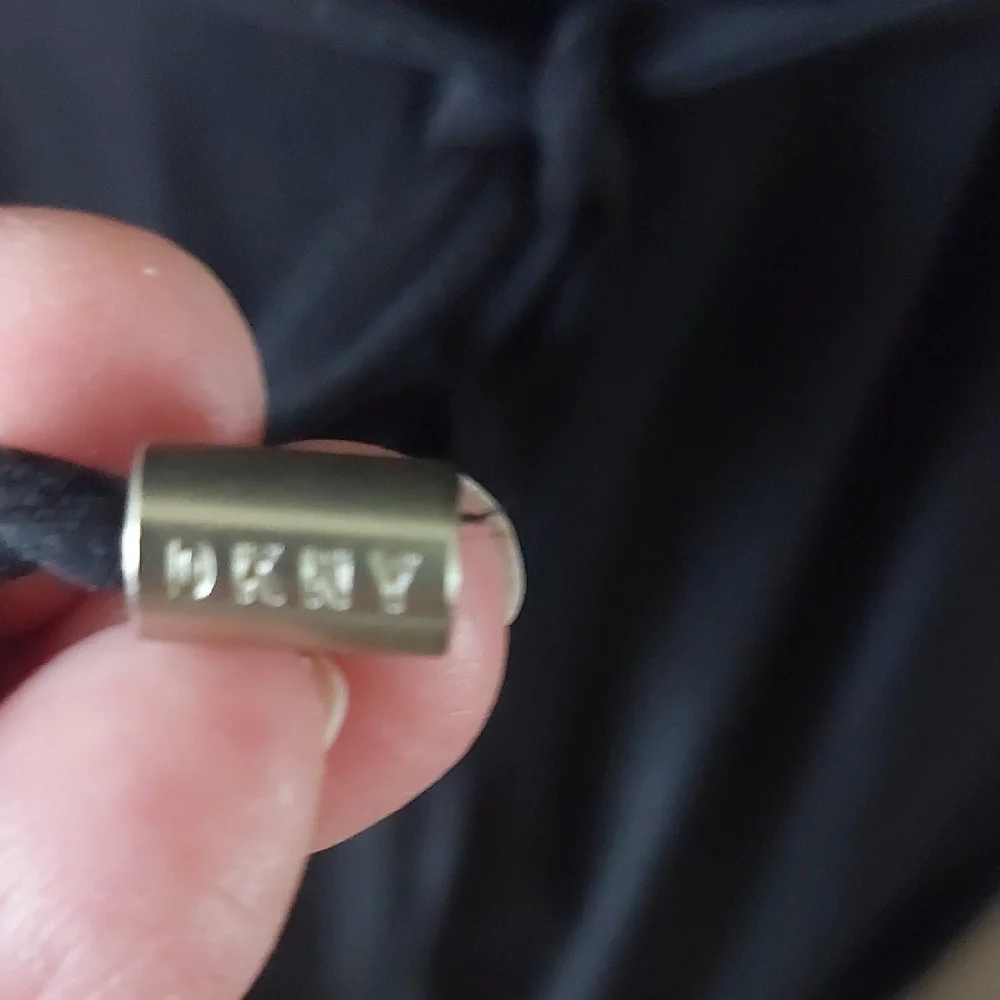 DKNY, Size L/Tall  Very Unique Design Black Maxi Dress with Drawstring Waist - Picture 11 of 16